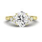 Alyssa Diamond Matching Band Only (does Not Include Engagement Ring) For Ring With Oval Center yellowgold