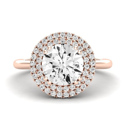 Tulip Moissanite Matching Band Only (does Not Include Engagement Ring) For Ring With Round Center rosegold