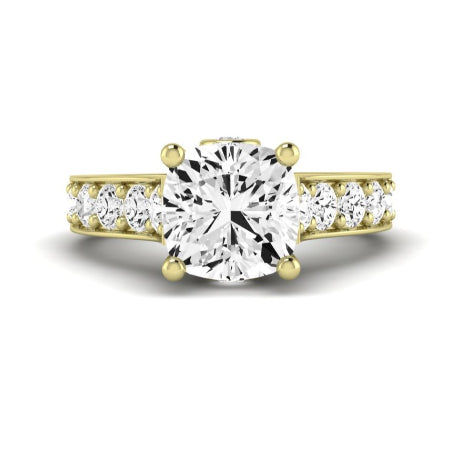 Calluna Diamond Matching Band Only (does Not Include Engagement Ring) For Ring With Cushion Center yellowgold