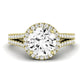 Silene Diamond Matching Band Only ( Engagement Ring Not Included) For Ring With Round Center yellowgold