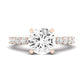 Magnolia Diamond Matching Band Only (does Not Include Engagement Ring) For Ring With Round Center rosegold