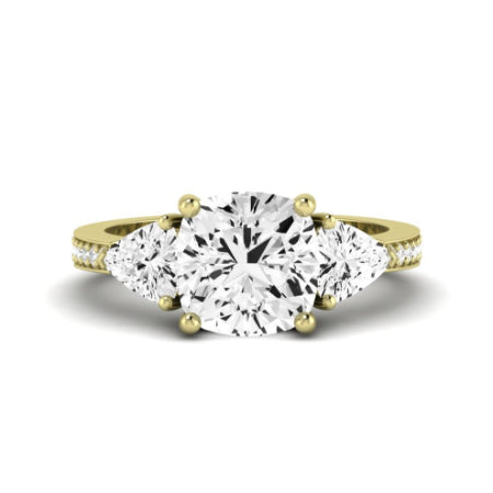 Snowdonia Moissanite Matching Band Only (engagement Ring Not Included) For Ring With Cushion Center yellowgold