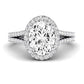 Silene Diamond Matching Band Only ( Engagement Ring Not Included) For Ring With Oval Center whitegold