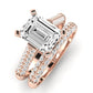 Iberis Diamond Matching Band Only (does Not Include Engagement Ring) For Ring With Emerald Center rosegold
