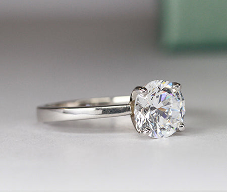 Lantana Round Diamond Engagement Ring (Lab Grown Igi Cert) whitegold