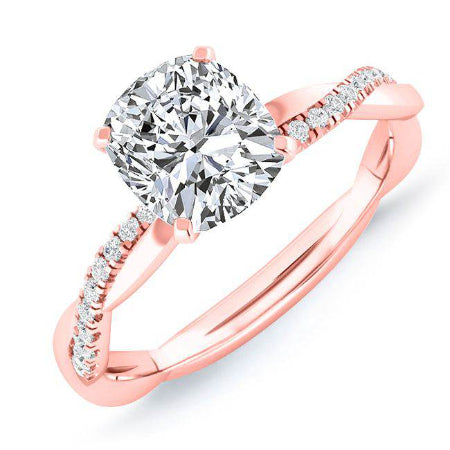 Iris Cushion Diamond Engagement Ring (Lab Grown Igi Cert) rosegold