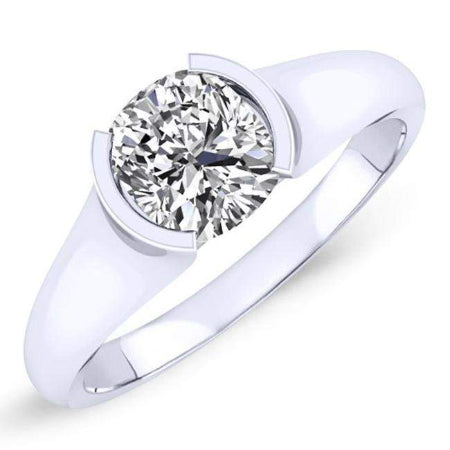 Jasmine Cushion Moissanite Engagement Ring whitegold