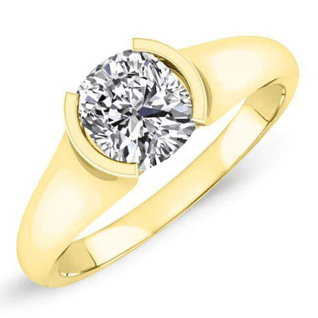 Jasmine Cushion Moissanite Engagement Ring yellowgold