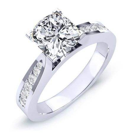 Petunia Cushion Diamond Engagement Ring (Lab Grown Igi Cert) whitegold