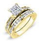 Petunia Moissanite Matching Band Only (engagement Ring Not Included) For Ring With Princess Center yellowgold