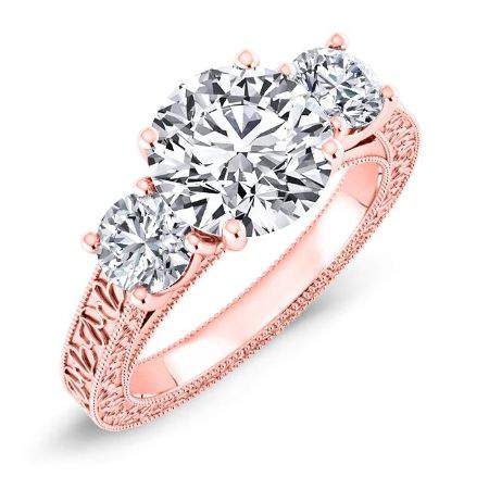 Belladonna Round Diamond Engagement Ring (Lab Grown Igi Cert) rosegold