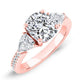 Snowdonia Cushion Diamond Engagement Ring (Lab Grown Igi Cert) rosegold