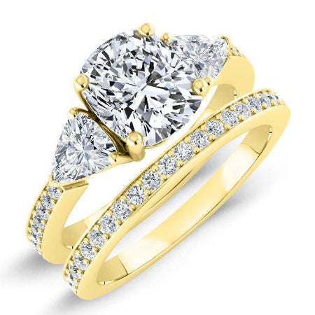 Snowdonia Cushion Moissanite Bridal Set yellowgold