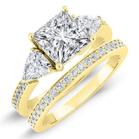 Snowdonia Princess Diamond Bridal Set (Lab Grown Igi Cert) yellowgold