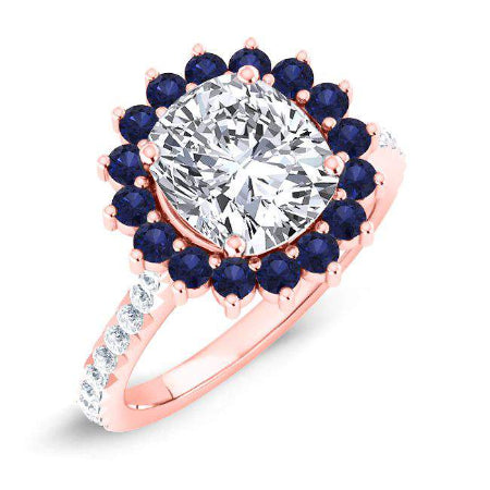 Gazania Cushion Diamond Engagement Ring (Lab Grown Igi Cert) rosegold