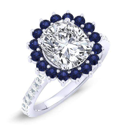 Gazania Cushion Diamond Engagement Ring (Lab Grown Igi Cert) whitegold