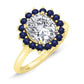Dicentra Moissanite Matching Band Only (engagement Ring Not Included) For Ring With Cushion Center yellowgold