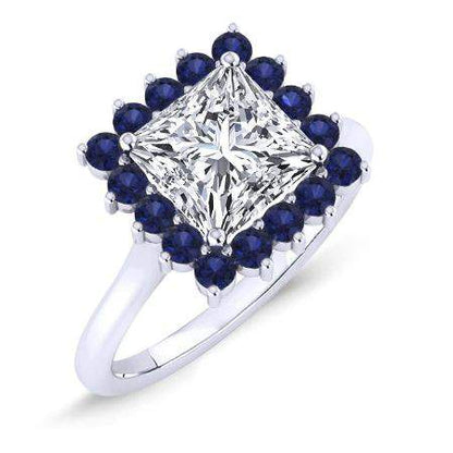 Dicentra Princess Diamond Engagement Ring (Lab Grown Igi Cert) whitegold