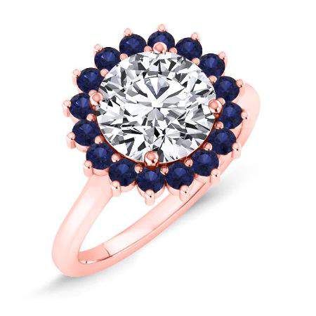 Dicentra Diamond Matching Band Only (engagement Ring Not Included) For Ring With Round Center rosegold