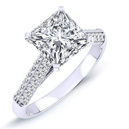 Iberis Princess Diamond Engagement Ring (Lab Grown Igi Cert) whitegold