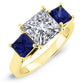 Ilex Princess Moissanite Engagement Ring yellowgold