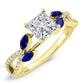 Alba Princess Diamond Engagement Ring (Lab Grown Igi Cert) yellowgold
