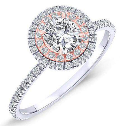 Juniper Cushion Diamond Engagement Ring (Lab Grown Igi Cert) whitegold
