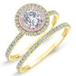 Juniper Moissanite Matching Band Only (engagement Ring Not Included) For Ring With Cushion Center yellowgold