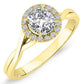 Larkspur Cushion Diamond Engagement Ring (Lab Grown Igi Cert) yellowgold