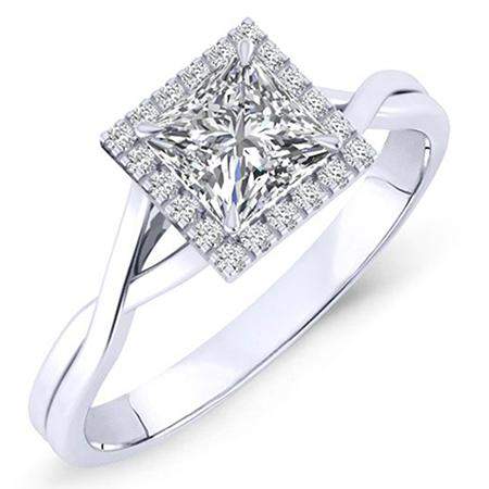 Larkspur Princess Diamond Engagement Ring (Lab Grown Igi Cert) whitegold