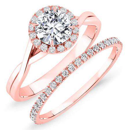 Larkspur Diamond Matching Band Only (engagement Ring Not Included) For Ring With Round Center rosegold
