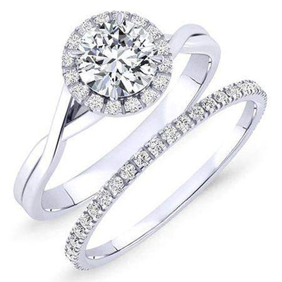 Larkspur Moissanite Matching Band Only (engagement Ring Not Included) For Ring With Round Center whitegold