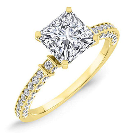 Daphne Princess Diamond Engagement Ring (Lab Grown Igi Cert) yellowgold