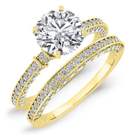 Daphne Round Diamond Bridal Set (Lab Grown Igi Cert) yellowgold