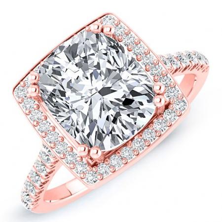 Aster Cushion Diamond Engagement Ring (Lab Grown Igi Cert) rosegold