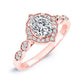 Petal Cushion Diamond Engagement Ring (Lab Grown Igi Cert) rosegold