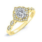 Petal Cushion Diamond Engagement Ring (Lab Grown Igi Cert) yellowgold