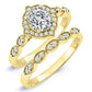 Petal Diamond Matching Band Only (engagement Ring Not Included) For Ring With Cushion Center yellowgold