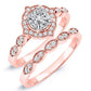 Petal Diamond Matching Band Only (engagement Ring Not Included) For Ring With Princess Center rosegold