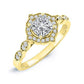 Petal Princess Moissanite Engagement Ring yellowgold