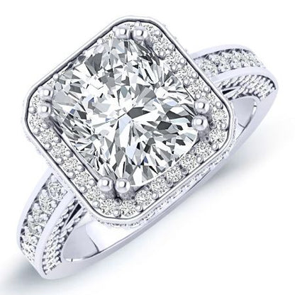 Buttercup Cushion Diamond Engagement Ring (Lab Grown Igi Cert) whitegold