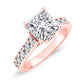 Calluna Princess Moissanite Engagement Ring rosegold