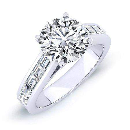 Yarrow Round Diamond Engagement Ring (Lab Grown Igi Cert) whitegold
