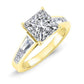 Bergamot Princess Diamond Engagement Ring (Lab Grown Igi Cert) yellowgold