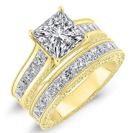 Edelweiss Princess Diamond Bridal Set (Lab Grown Igi Cert) yellowgold