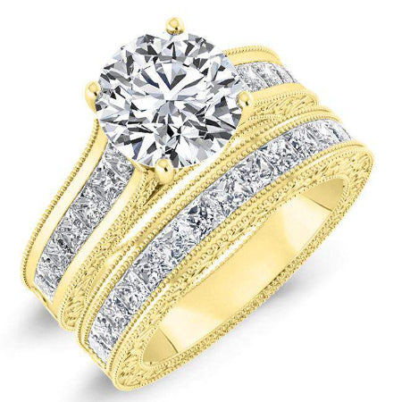 Edelweiss Round Diamond Bridal Set (Lab Grown Igi Cert) yellowgold