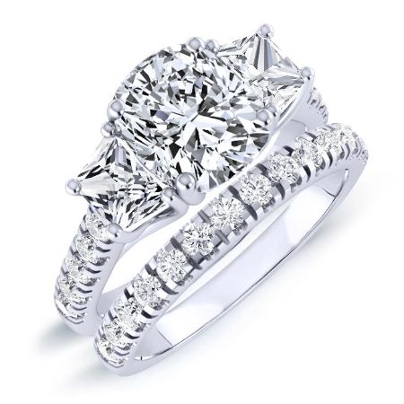Marjoram Diamond Matching Band Only (engagement Ring Not Included) For Ring With Cushion Center whitegold