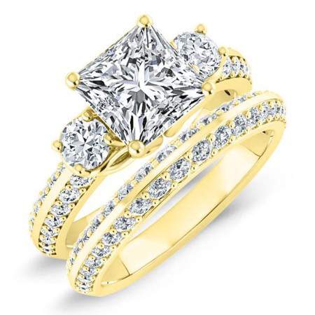 Thistle Princess Diamond Bridal Set (Lab Grown Igi Cert) yellowgold