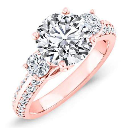 Thistle Round Diamond Engagement Ring (Lab Grown Igi Cert) rosegold