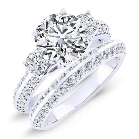 Thistle Round Diamond Bridal Set (Lab Grown Igi Cert) whitegold